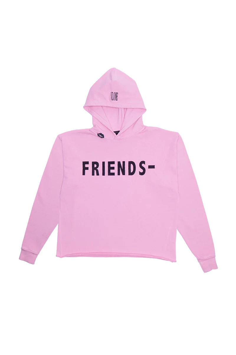 VLONE X BLACK LIPSTICK FRIENDS- EMBROIDERED HOODIE (PINK) VLONE X BLACK LIPSTICK FRIENDS- EMBROIDERED HOODIE (PINK)