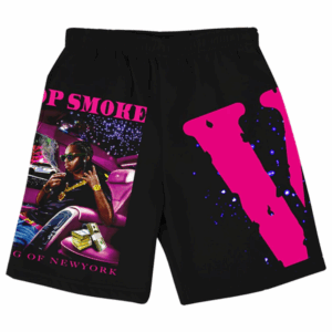 Pop Smoke X Vlone King of Black Shorts