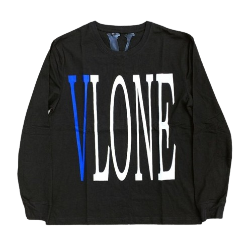 Vlone V Staple Sweatshirt Black Blue Vlone V Staple Sweatshirt Black Blue