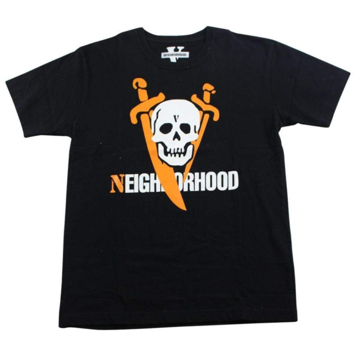 Vlone x Neighborhood Skull Tee Logo Vlone x Neighborhood Skull Tee Logo